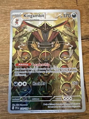 Pokémon TCG Kingambit 220/198 Scarlet & Violet NM/Mint Condition