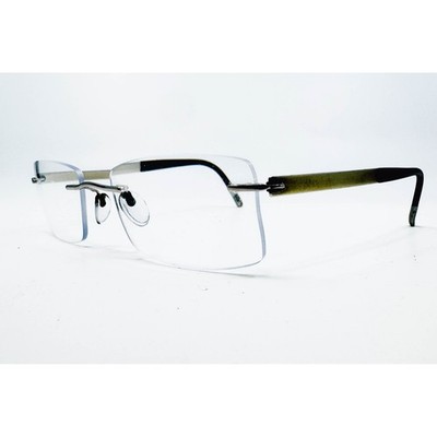 Silhouette Eyeglasses Frames Mens Silver Black Rimless 7779 6050 19 140