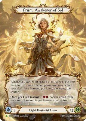 [Cold Foil] Prism, Awakener of Sol (Hero) Light Illusionist GEM069