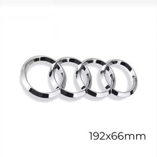 Logo AUDI Posteriore Cromato Argentato A1 A2 A3 A4 A5 A6 A7 A8 Q2 Q3 TT 192x66mm