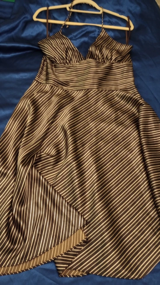 Vestido Alyn Page Talla 13/14 Marrón Rayas Vestido Foto 2 de 4