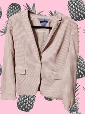 Vtg Tommy Hilfiger Pink Pinstripe Blazer Jacket Size 12 Vtg Tommy Hilfiger Pink Pinstripe Blazer Jacket Size 12