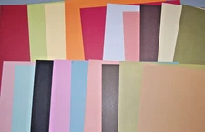 lot 12x12 paper SOLID CARDSTOCK colorful brown lilac red blue orange pink 19