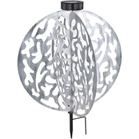 Luxus Solarleuchte AußEnleuchte Gartenleuchte Rund Solarlampe Silber 77636839