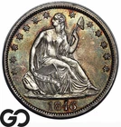 1846 Seated Liberty Half Dollar, Choice AU++/Unc Rare This Nice, Better Date!
