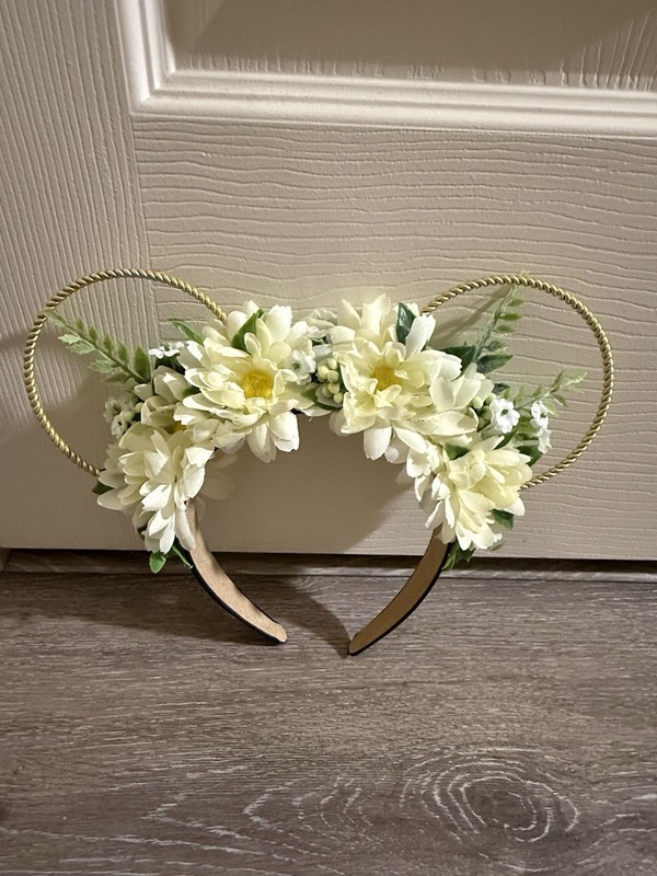 Homemade Minnie Ears Disney Daisy Flowers Headband Etsy