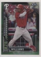2016 Bowman Scouts' Top 100 Green Refractor 37/99 Nick Williams #BTP-79 r7d