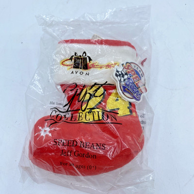 AVON Jeff Gordan Plush Christmas Stocking Beanie 2002 Team Speed Bears
