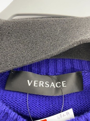 VERSACE Sweater navy 50 Used - Picture 3 of 9