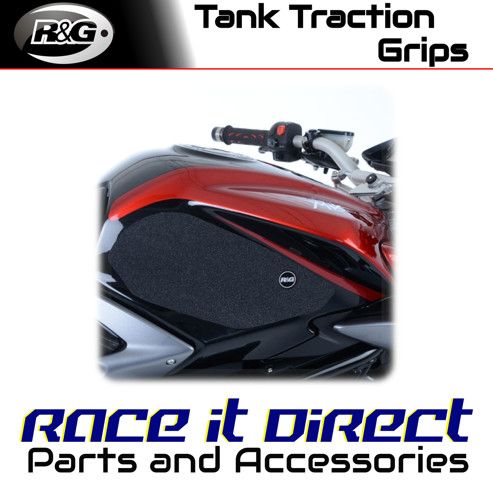 Tank Traction Grips for MV Agusta Brutale 800RR 2018-2021 Clear R&G