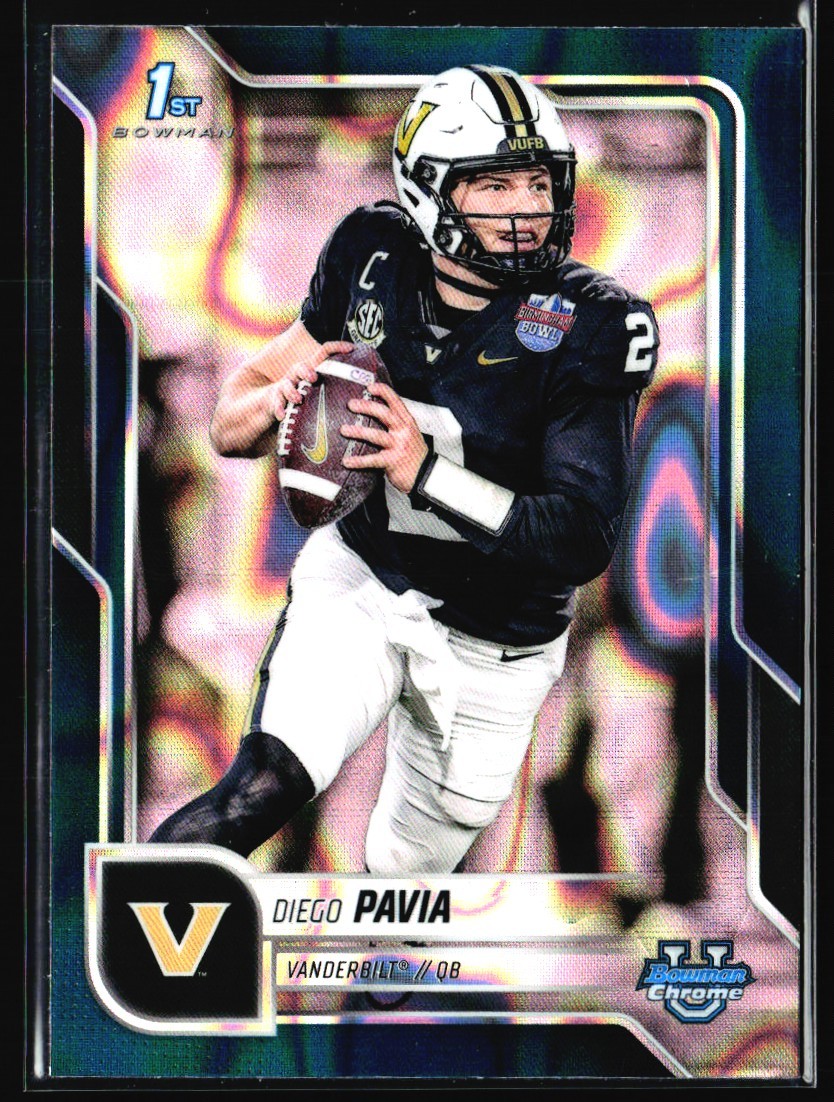 2025 2025 Bowman Chrome U Teal Lava Diego Pavia Vanderbilt Commodores #190