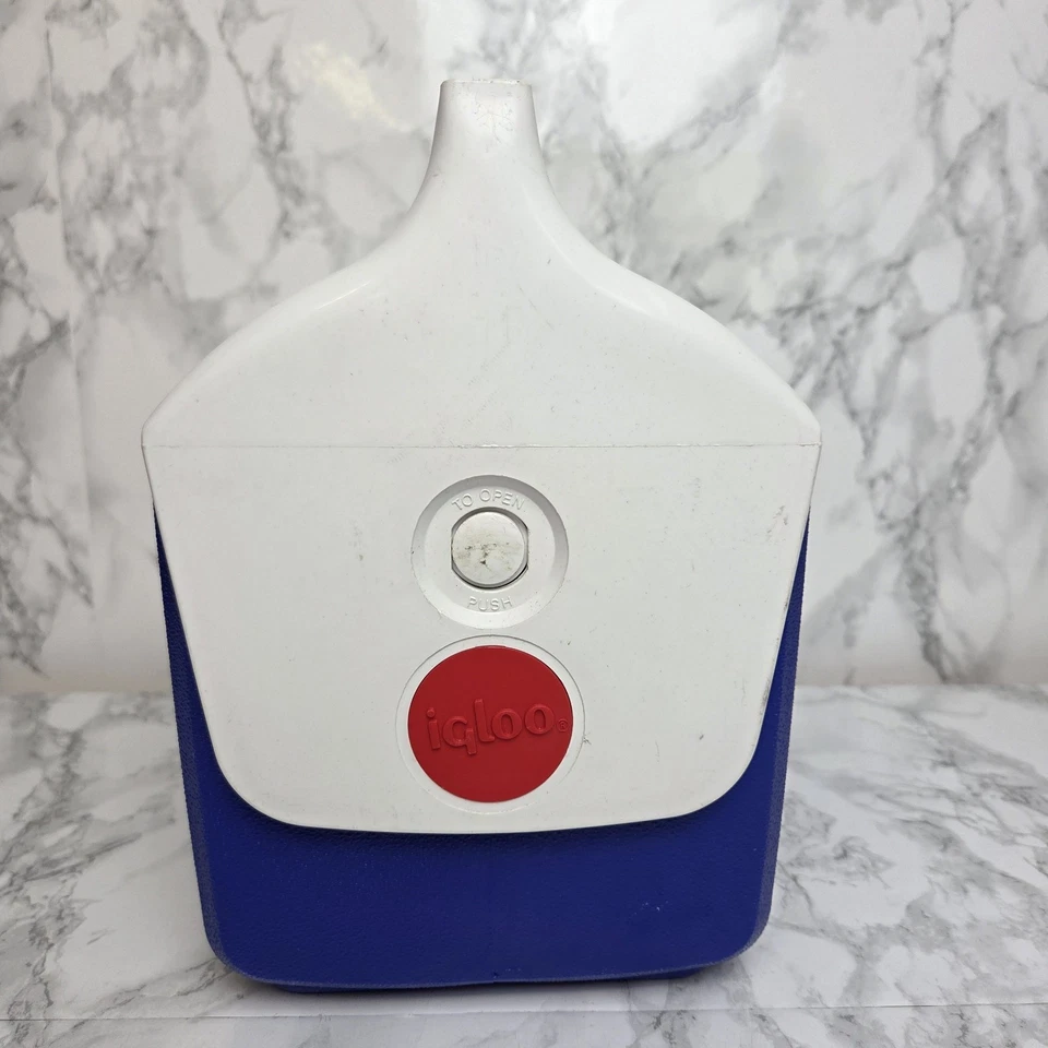 Retro Iglu MiniMate Kühlbox - Blau - Klappdeckel - kleine Brotdose / Getränkekühler - Bild 4 von 4