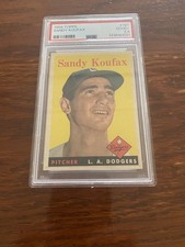 Vintage 1958 Topps LA Dodgers HOF Sandy Koufax Baseball Card #187: PSA 2.5