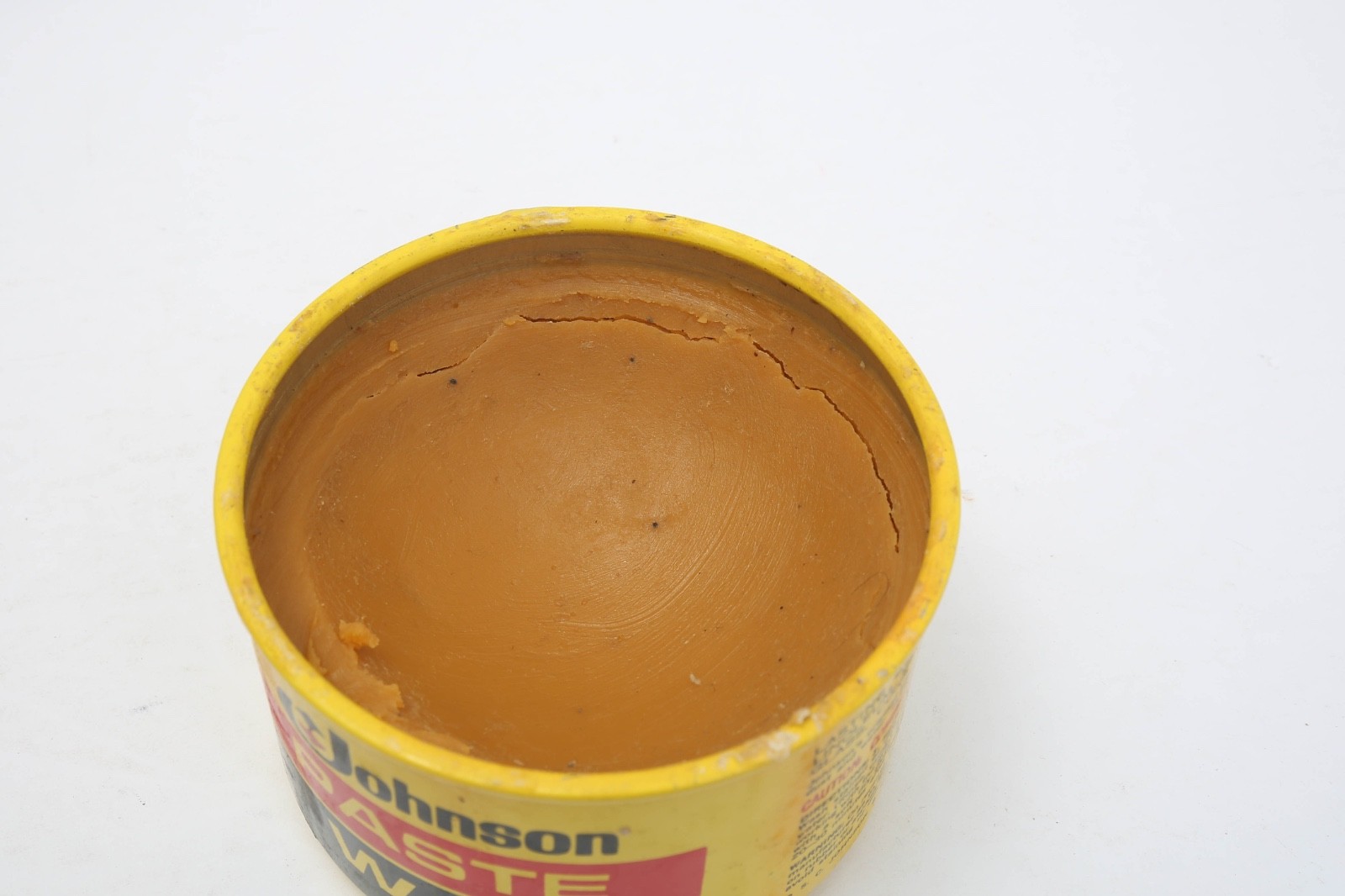 SC Johnson Paste Wax 16 oz Partial Can Discontinued USA Dented Dirty Can