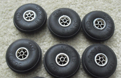 Lot of 6 Vintage MMS RC Car Truck Airplane Balloon Wheels Tires 2'' Dia NOS