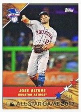 2017 Topps On Demand Jose Altuve MLB All-Star Game Flame Wood #19F (1/1)