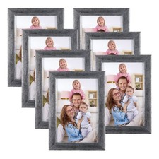 Giftgarden 4x6 Picture Frame Antique Silver 7-Pack Distressed Silver P