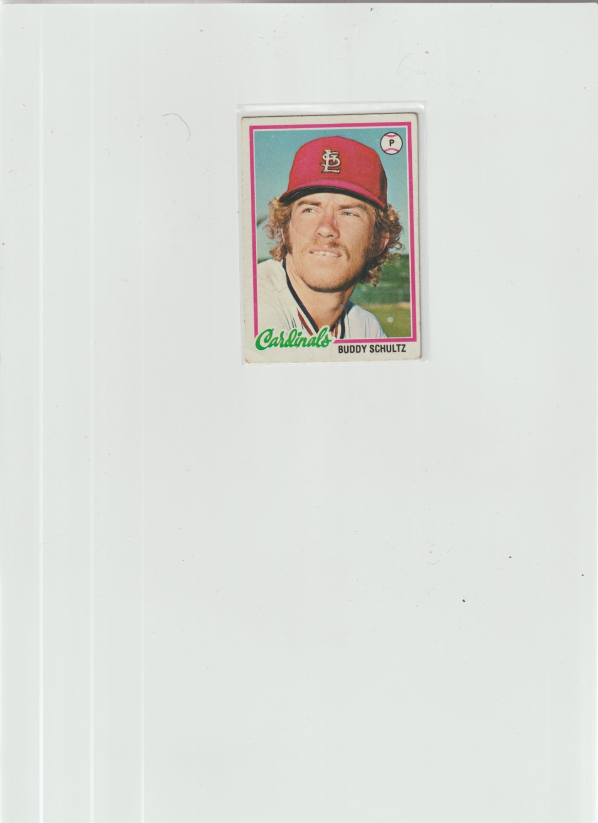 1978 topps #301 Buddy Schultz CARDINALS
