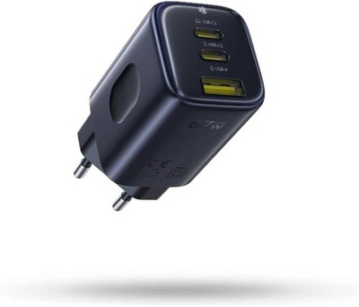 USB C Ladegerät 67W, Mini 3-Ports, PD Schnellladegerät für iPhone, MacBook,