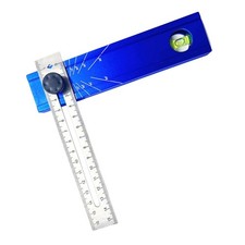 Multiangle Adjustable Depth Measuring Ruler with Lock and Bubble Level