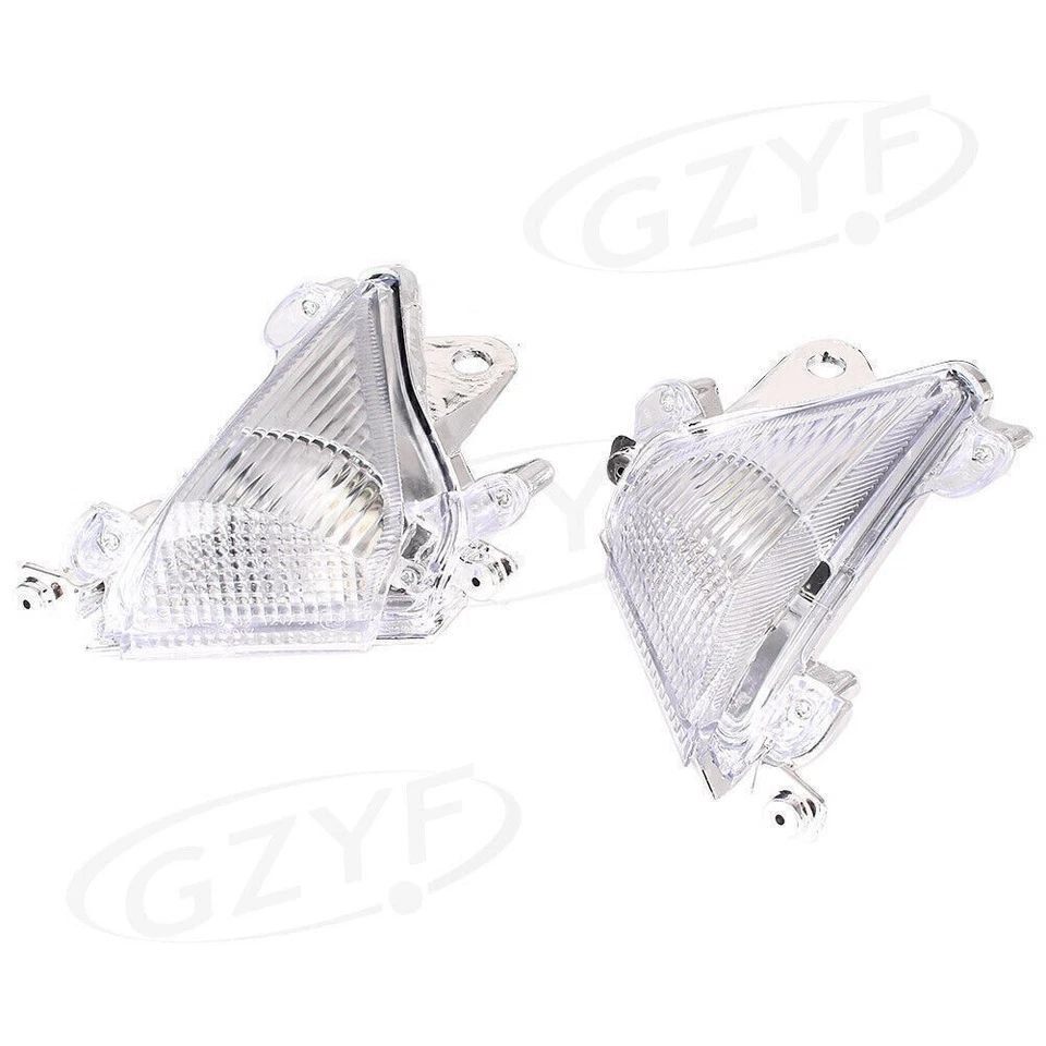 2x Cubierta de lente de señales de giro delanteras transparentes para Kawasaki Ninja ZX10R 2004-2005 Foto 2 de 4