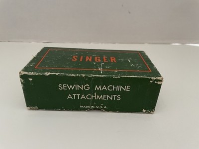 Vintage Singer Sewing Machine Attachments Lot in Original Green Box USA