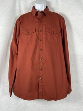511 Tactical Shirt Men  s Large Red Snap Button Up Long Sleeve 100 Cotton MINT