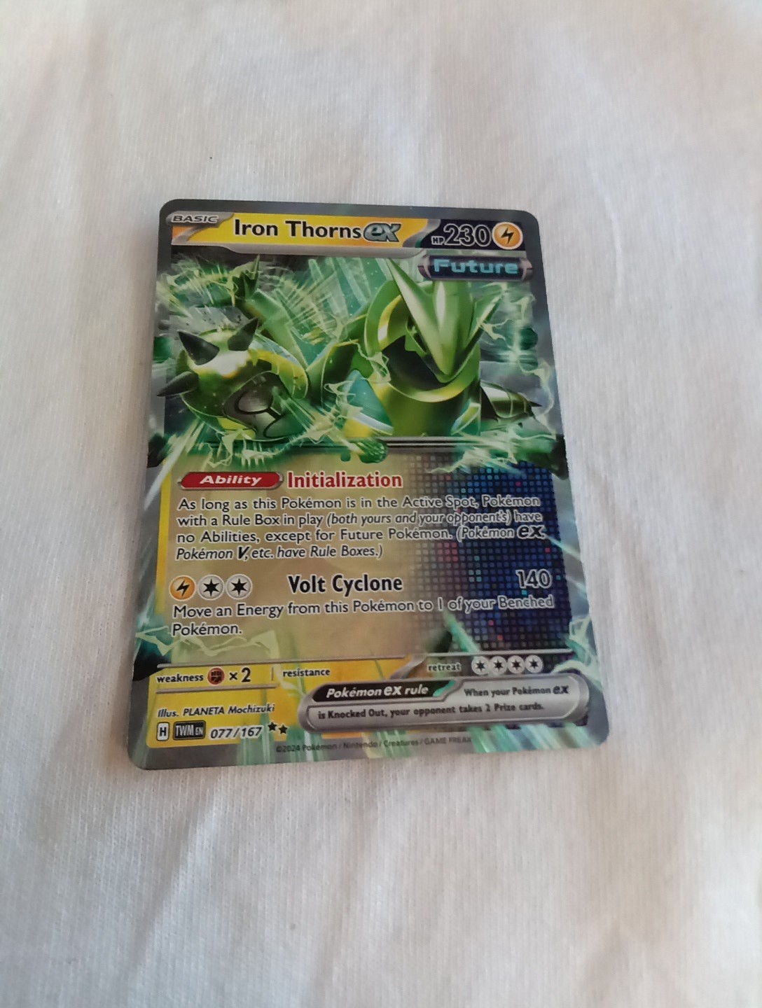 Iron Thorns ex Holo Double Rare 077/167 Pokémon TCG Twilight Masquerade NM/M