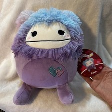 NWT-Squishmallow 8" Eden the Purple Bigfoot Yeti Plush Squishmallows