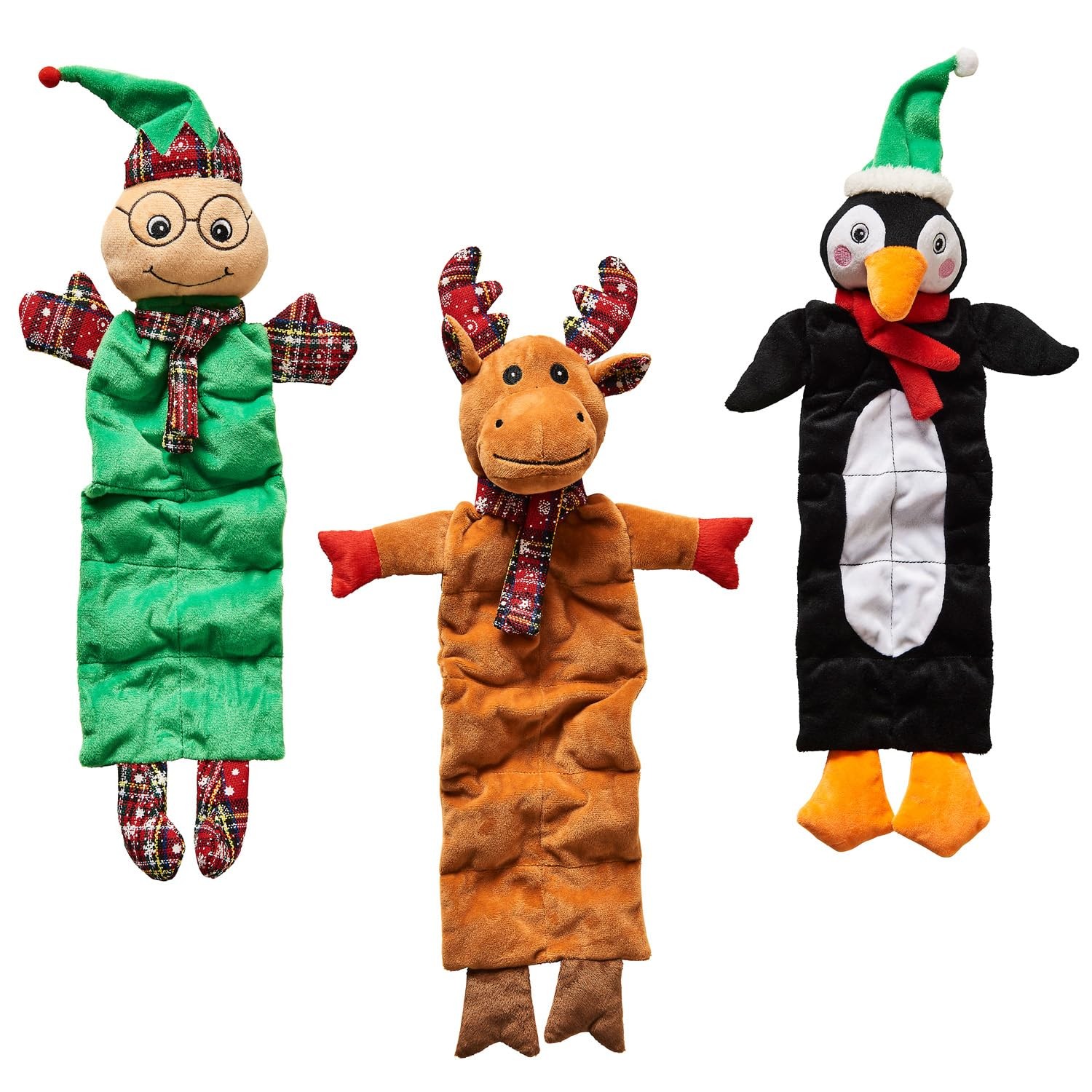 ETHICAL/SPOT Holiday Multi Squeaker Dog Toy Asst 18"