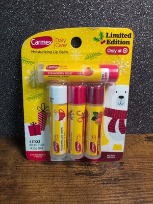 Carmex Limited Edition Target Holiday Moisturizing Lip Balm 4 Flavor Set