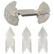 58 Pc Screw Thread Pitch Gauge Set Metric SAE Whitworth with 3 Center Gauges