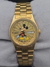 VTG Ladies 1987 Sunburst Mickey Seiko 2a23-0089 Quartz Day Date Watch