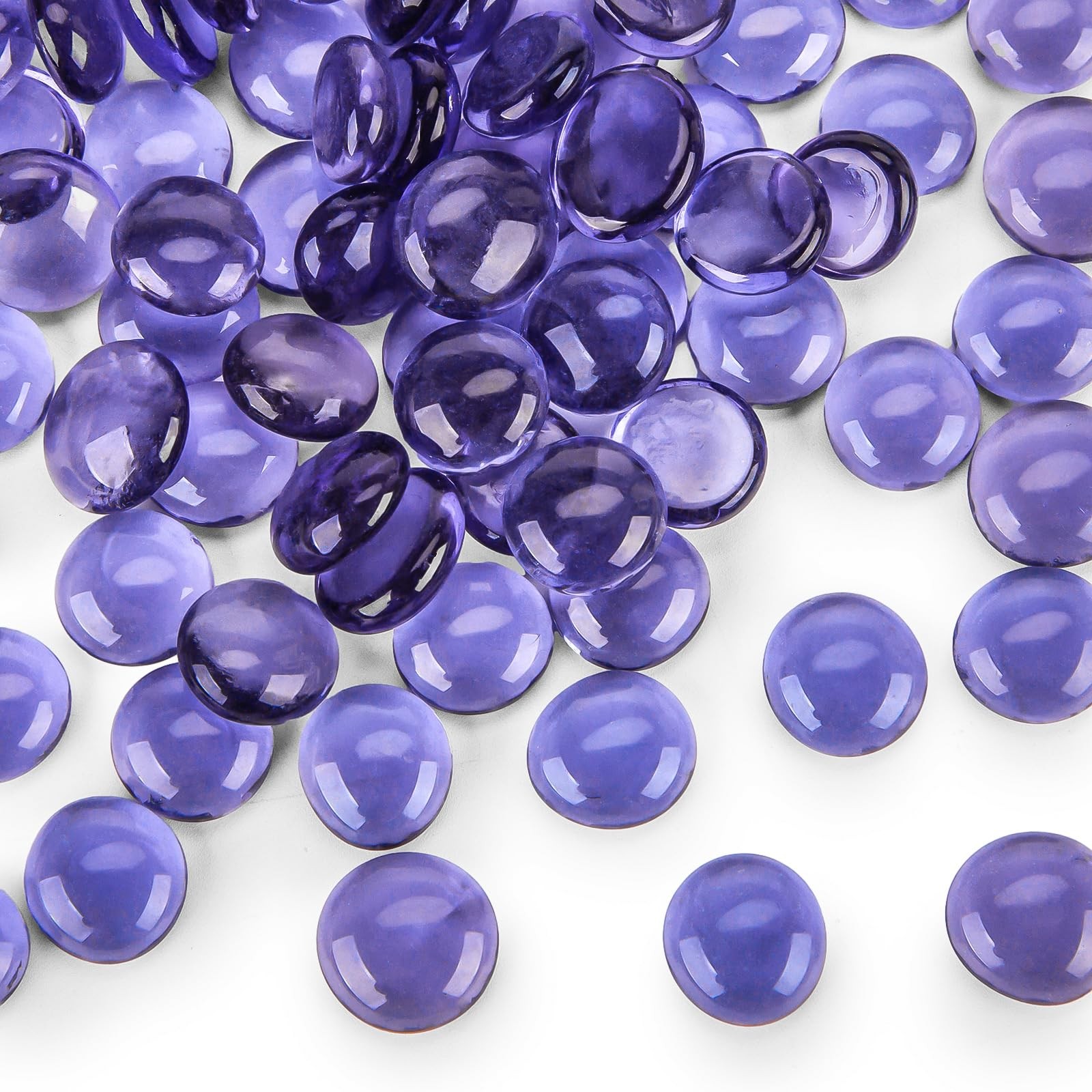 Galets en verre violet hydrofuges pour aquariums de salon et terrariums étanches