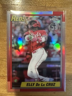 2025 Topps Chrome Update 1990 Anniversary Elly de La Cruz 90CU-3