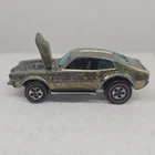 Hot Wheels Redline Mighty Maverick 1969 Gold HK Opening Hood Missing Wheel