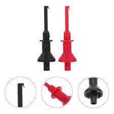 2 Pcs Test Leads Multimeter Hook Pen Needle Probe Kit Clamp Equipment Clip