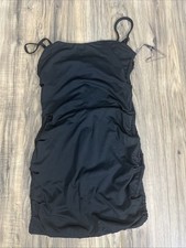 Windsor Women's Ruches Open Side Dress Small Black New With Tags Spaghetti Strap