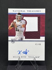 Kellen Mond 2021 National Treasures College Silhouettes Signatures Blue /49 #115