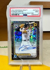 Konnor Griffin 2024 Bowman Chrome 1st Auto PSA Black XF Refractor / 10 Autos