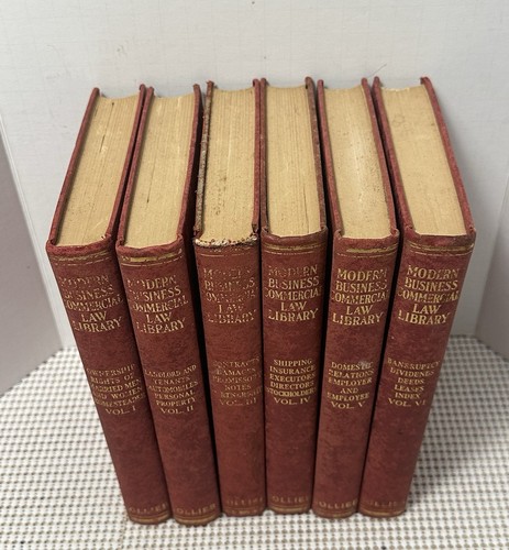 Vtg Modern Business Commercial Law Library Vol 1-6 Hardback Books 1937 Staging - Picture 2 of 9