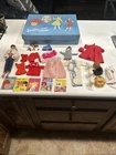 1963 Barbie And Midge Carrying Case Barbie Clothes Shoes Books Set Of 3 Wigs W S