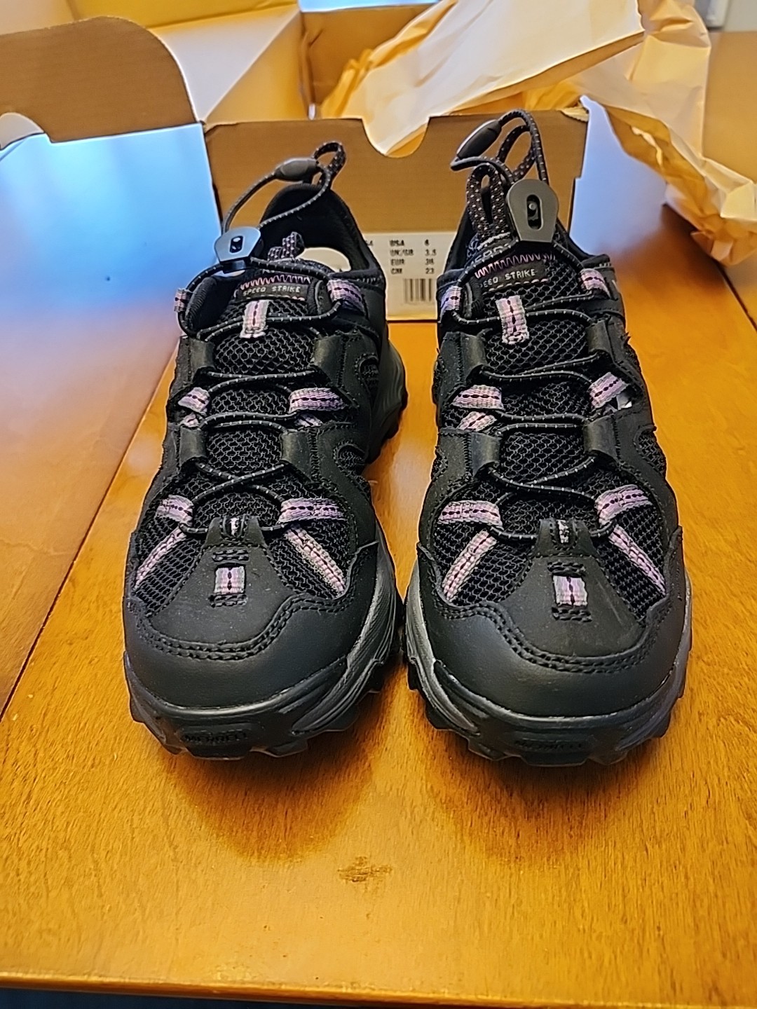 Scarpe aperte Merrell da donna Speed Strike LTR Sieve Trail Walking nere taglia 6