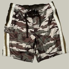 OP Ocean Pacific Boardshorts Men's Sz Large  36/38 Camo Surfing Swim Trunks