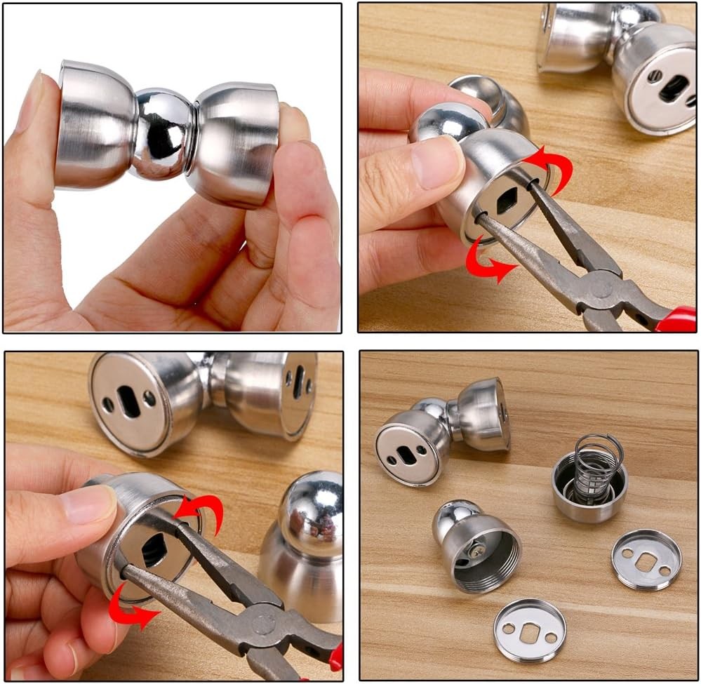 Sumnacon Powerful Magnetic Doorstop - 2 Pcs Stainless Steel Mini Door Silver 