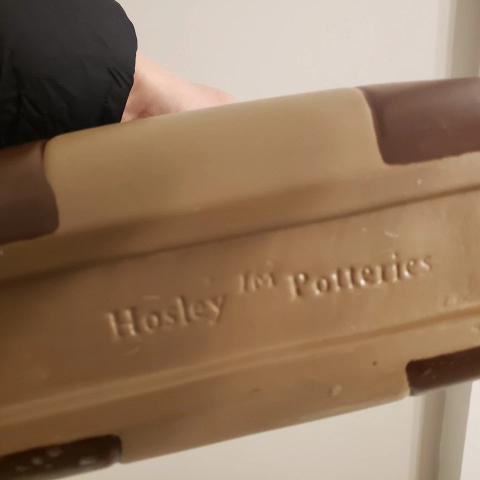 Jarrón Hosley Potteries Colección Artesanal Multi-Marrón Patrón Bloque 6-3/4" Foto 4 de 4