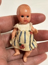 Vintage SWEET Mini Baby Doll Girl Celluloid Open And Close Eyes ADORABLE