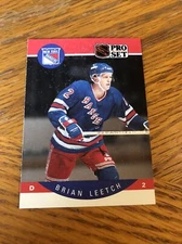 1990-91 PRO SET BRIAN LEETCH NEW YORK RANGERS #201 Pack Fresh HOF