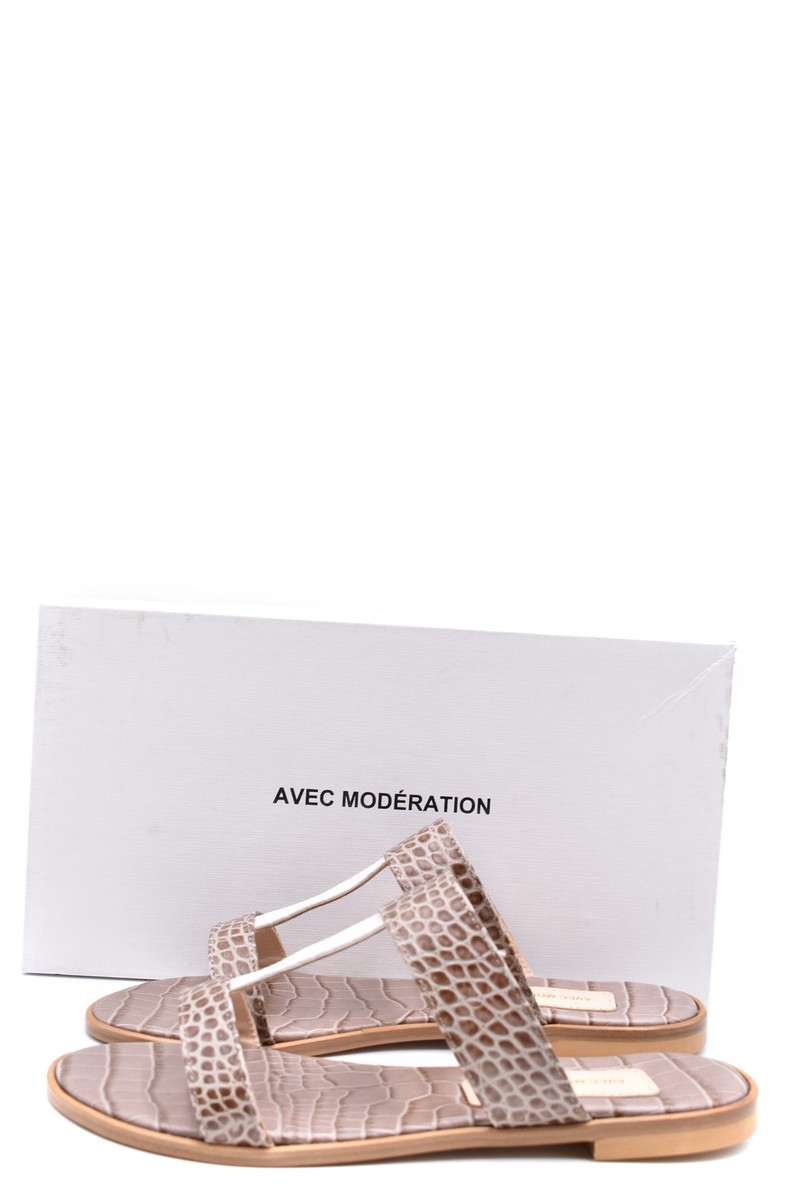 サンダル・ミュール AVEC MODERATION Women Sandals ARUBA Brown Avec Moderation Sandals - Light Brown - Women | ARUBA