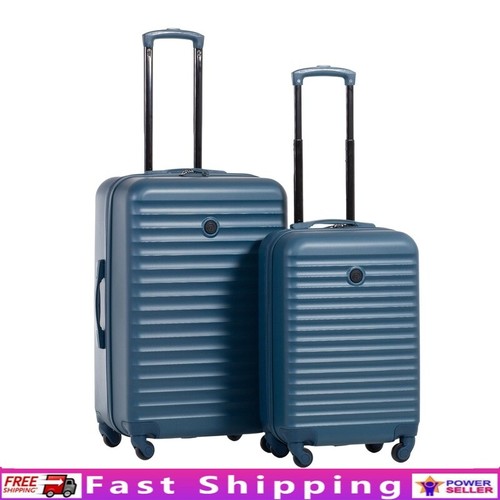 Hardside Rolling Luggage Set 2 Piece Travel Spinner Wheels Expandable Durable US